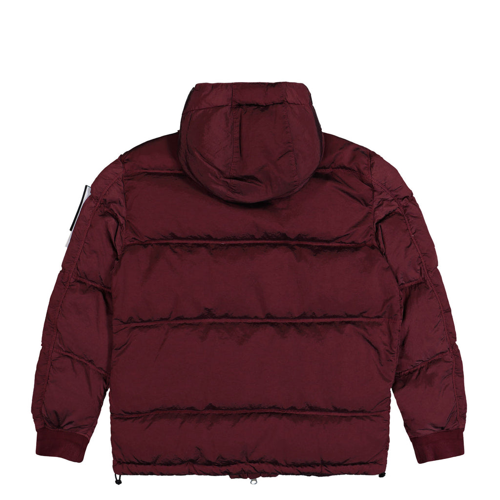 Stone Island Nylon Metal Down Jacket In Burgundy