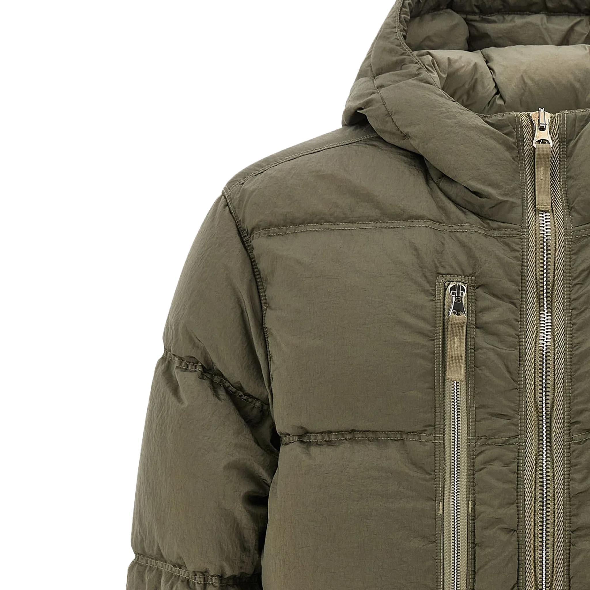 Stone Island Nylon Metal Down Jacket In Khaki