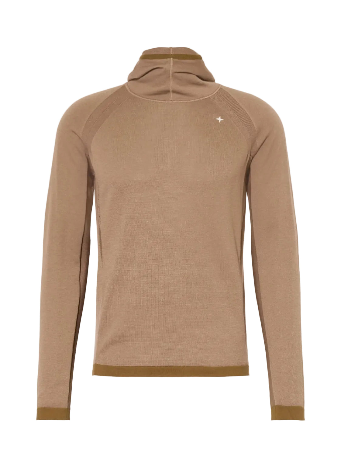 Stone Island Stellina Primaloft Bio Recycled Wool Hoodie In Tan