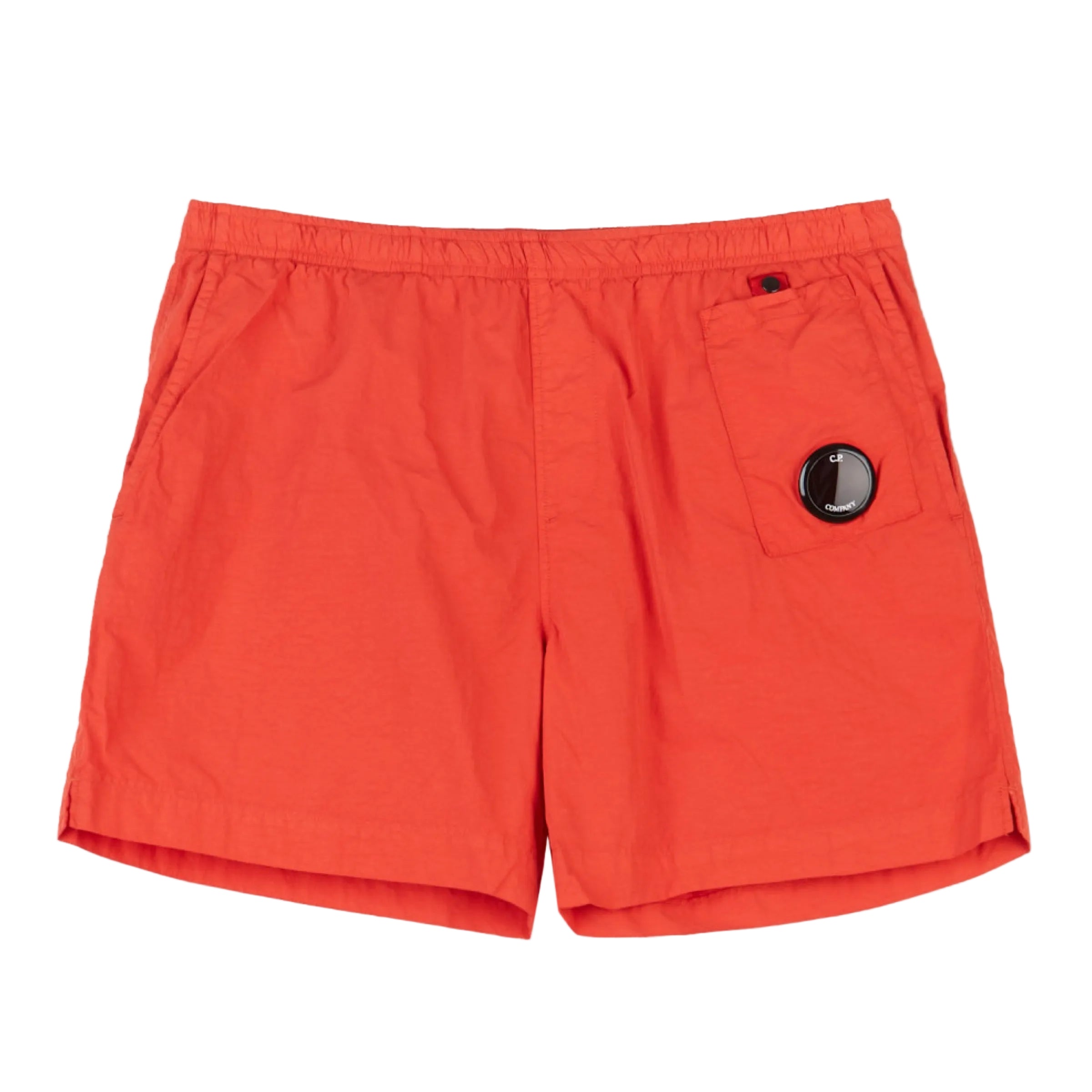 Cp Company Flatt Nylon Lens Swim Shorts In Red
