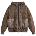 Cp Company 266A Goggle Bi-Tm Down Jacket In Walnut Brown
