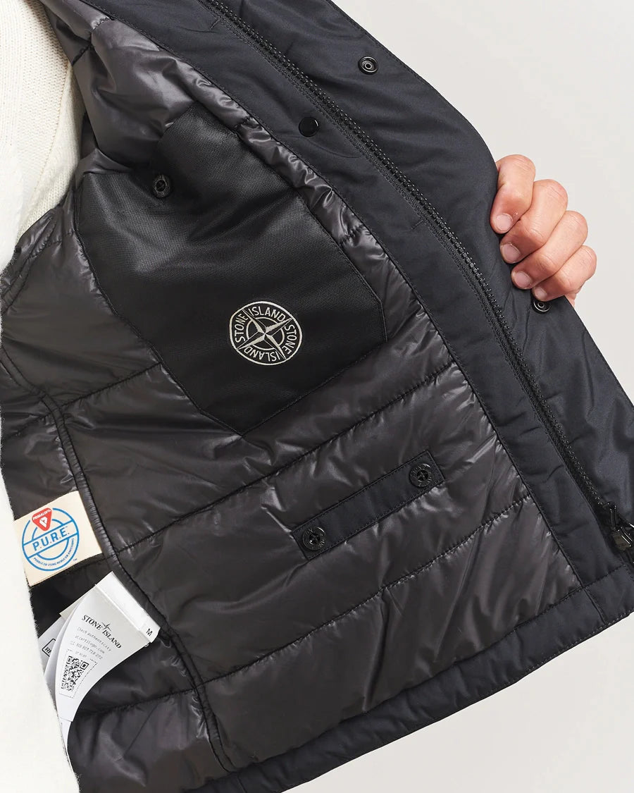 Stone Island Micro Twill Down Jacket In Grey