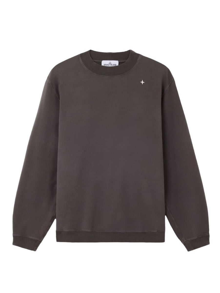 Stone Island Cotton Stretch Stellina Sweatshirt In Grey