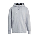 Cp Company Diagonal Raised Goggle Full Zip Hoodie In Grey M93