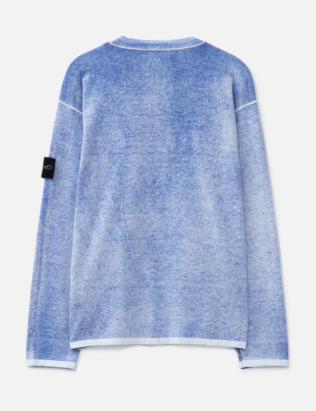 Stone Island Reversible Cotton Knit In Blue