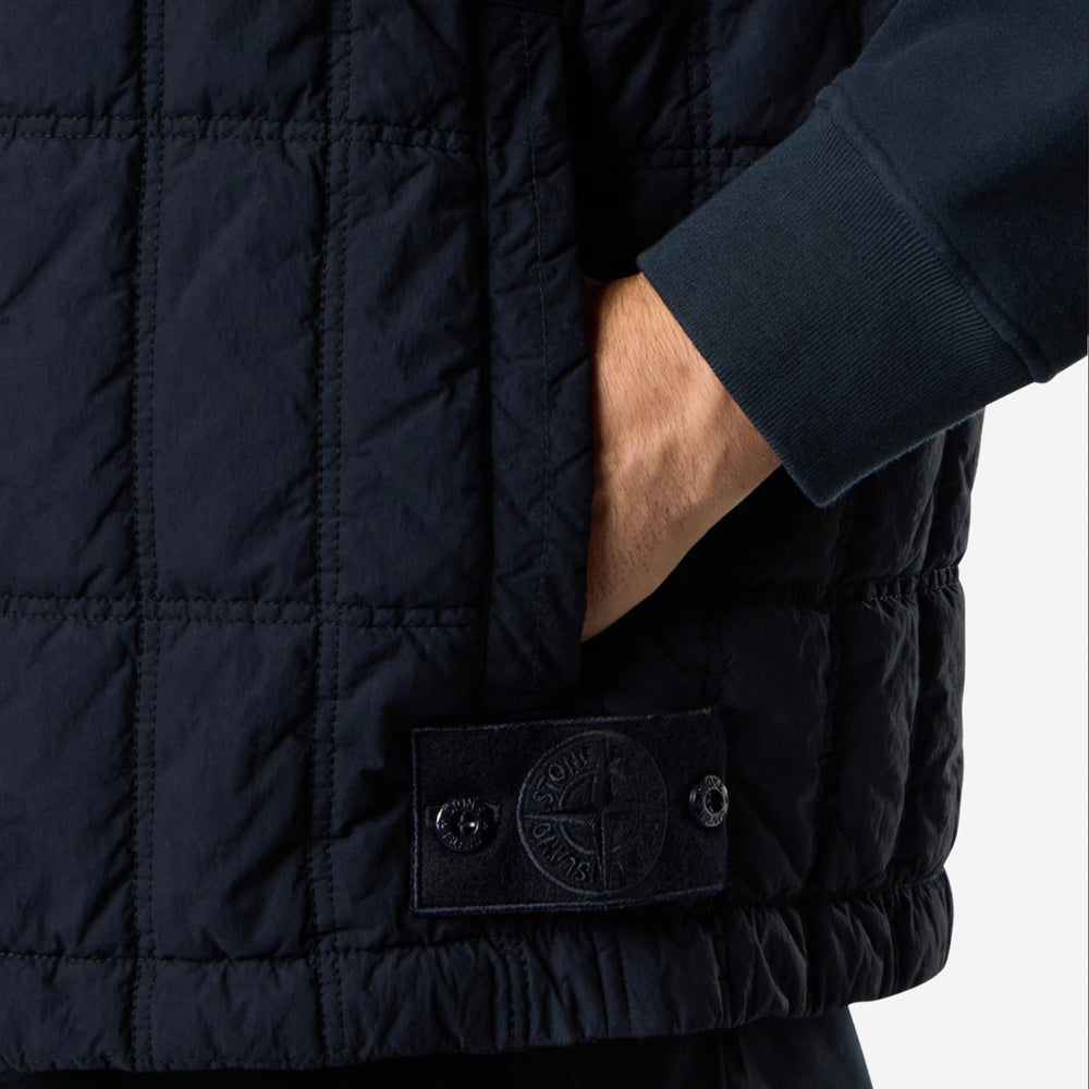 Stone Island Nylon Smerigliato Primaloft Ghost Gilet In Black
