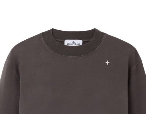 Stone Island Cotton Stretch Stellina Sweatshirt In Grey