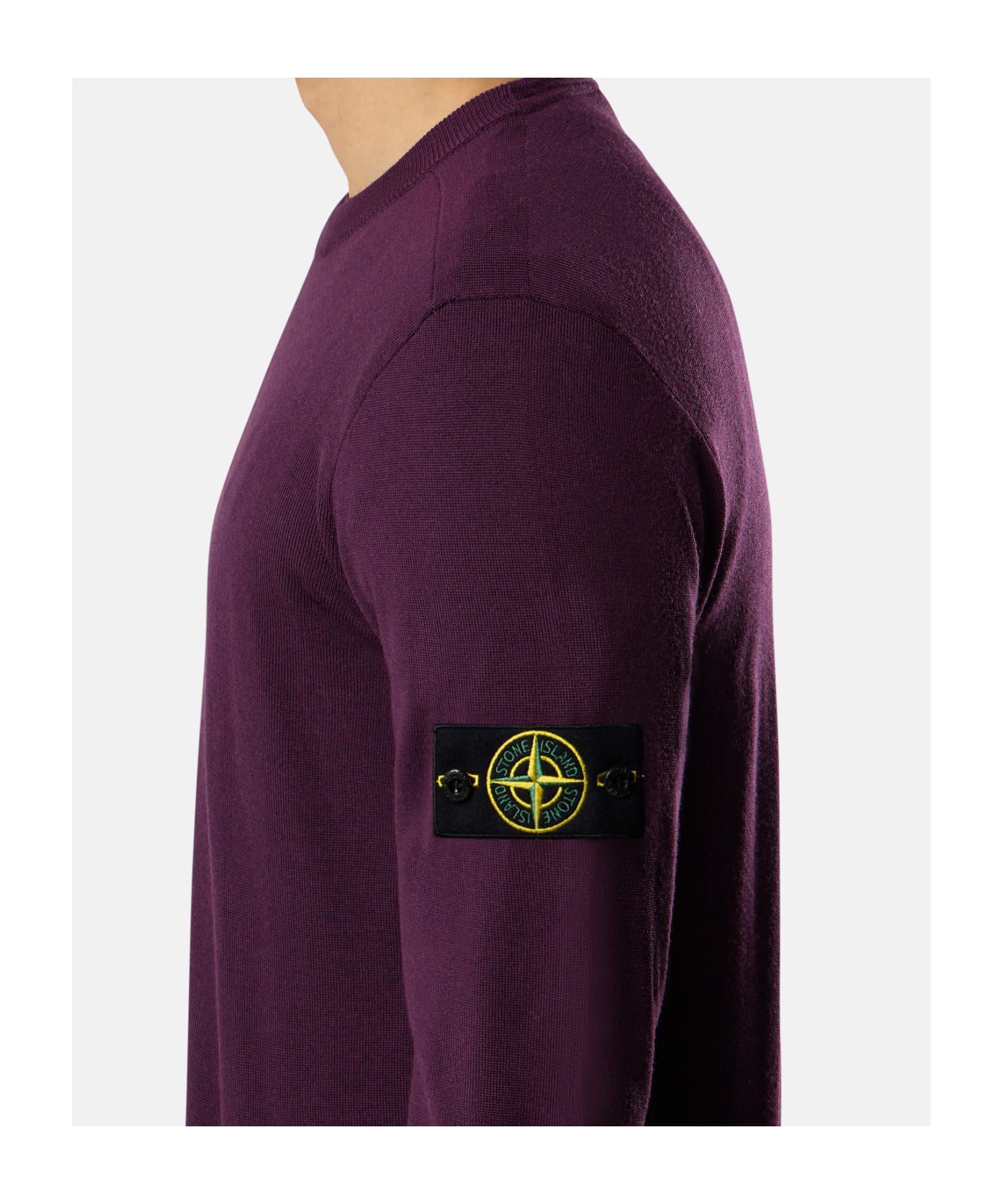 Stone Island Rws Light Knit Sweatshirt In Amaranth