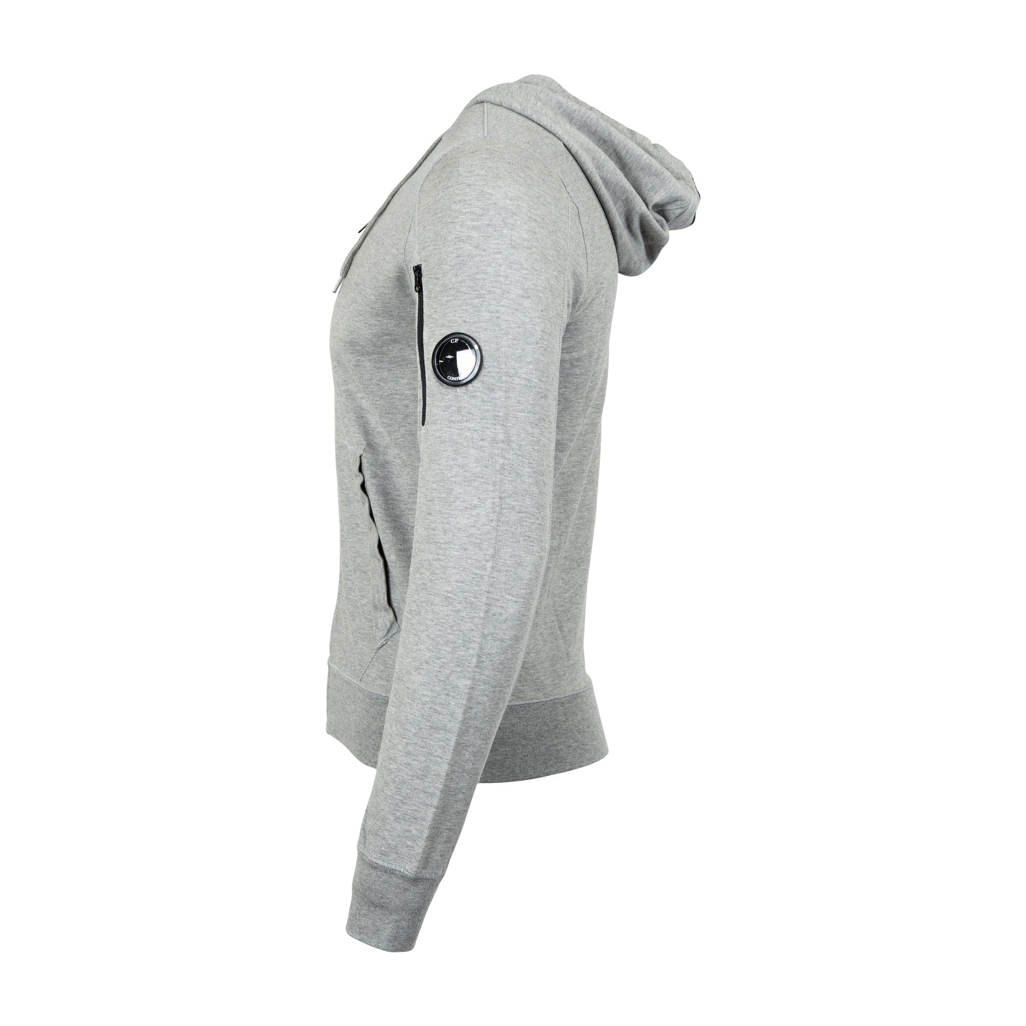 Cp Company Hooded Lens Full Zip In Grey M93