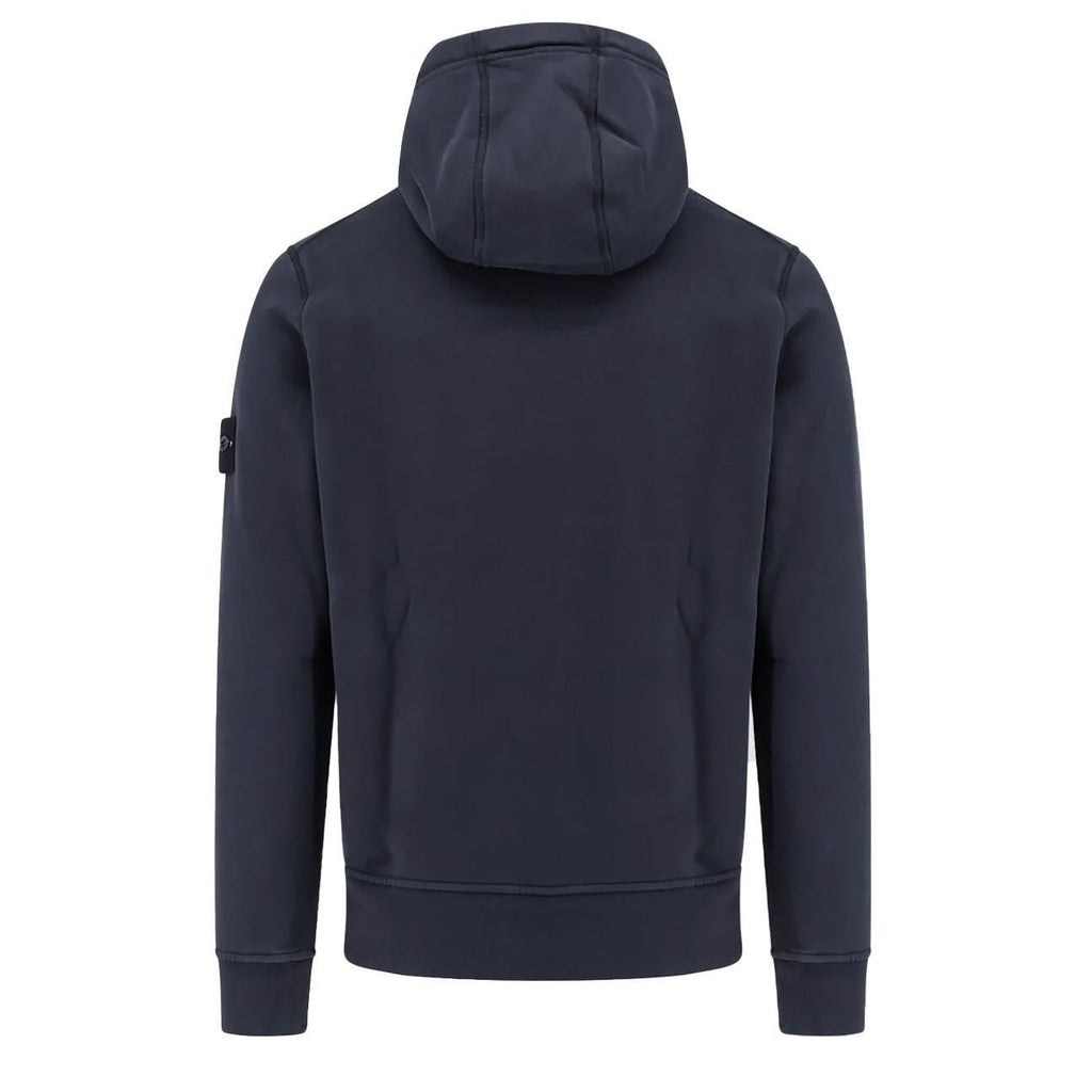 [Stone Island]Cotton Fleece Hooded Sweatshirt in Ink