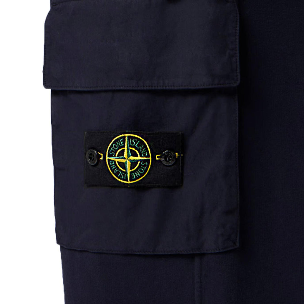 [Stone Island] Cotton Fleece Regular Fit Joggers in Navy