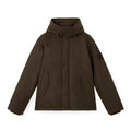 [Stone Island] Ghost Flannel Hooded Jacket in Dark Brown