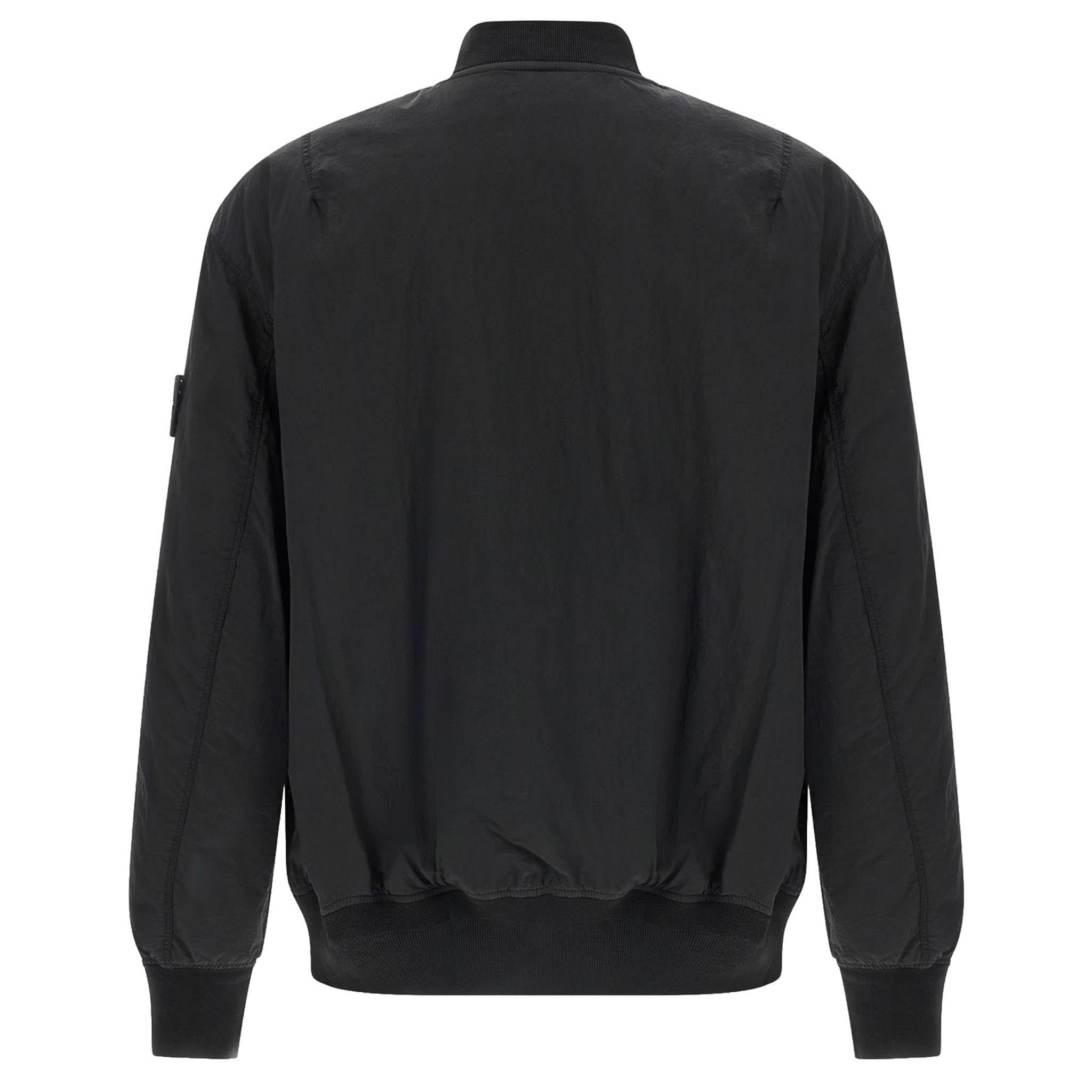 [Stone Island] Nylon Metal Bomber Jacket in Black