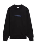 Cp Company Metropolis Front/Back Logo Sweatshirt In Black